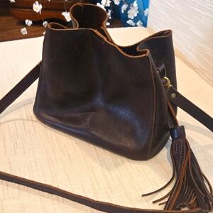 Portland Leather Goods BUTTERFLY IN COLD BREW W/JUMBO TASSEL